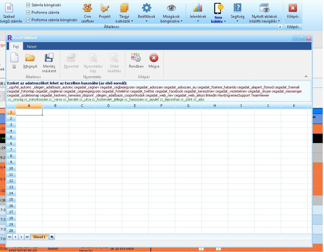 Crm Rendszer: ügyfél importálás Excelből